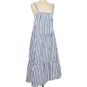 Universal Thread Blue and White Striped Midi Dress
